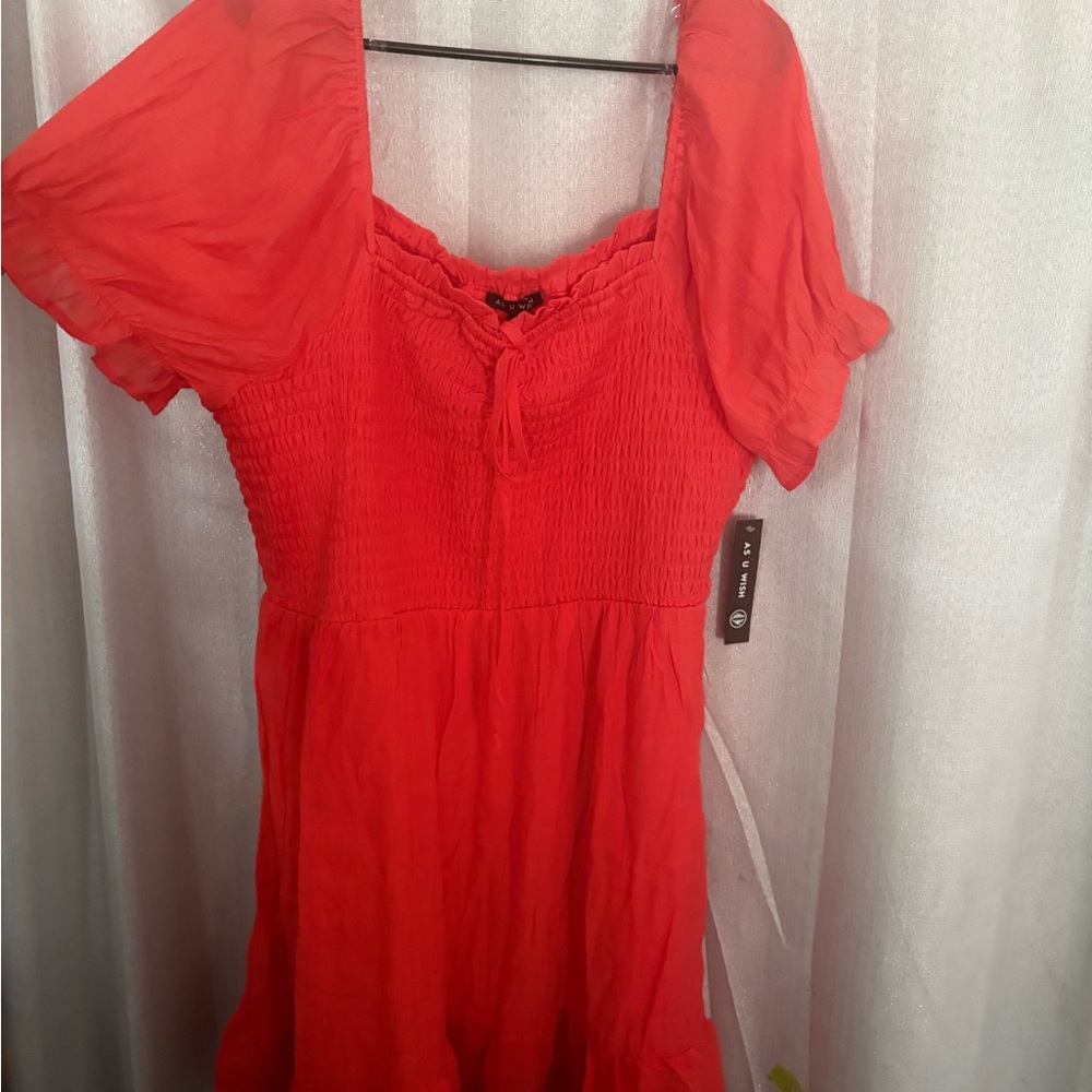 As U Wish Red Midi Dress